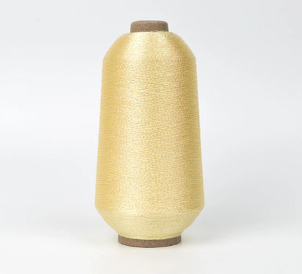 Quality  150d Pure Gold And Pure Silver Metallic Embroidery Yarn Gassed Technics factory