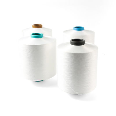 Polyester Yarn 150 48 Strand Filament Dacron Recycled Dty Weft Making 20S 3 Ring Blended 50D 600D Garment Material