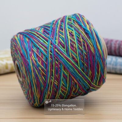 Raw Pattern Bright Polyester Yarn Providing 15-25 Percent Elongation Excellent Material for Upholstery and Home Textiles