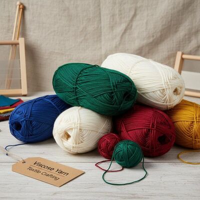 White Or Dyed Viscose Yarn Offering Excellent Dye Affinity Suitable for Textile Crafting and Fabric Innovation Projects