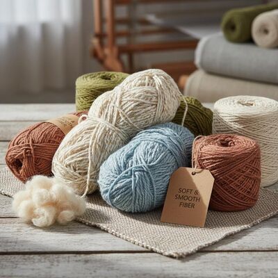 Soft And Smooth Upcycled Yarn Dyed Or Raw Versatile Sustainable Fiber For Textile Makers And Eco Friendly Apparel Lines